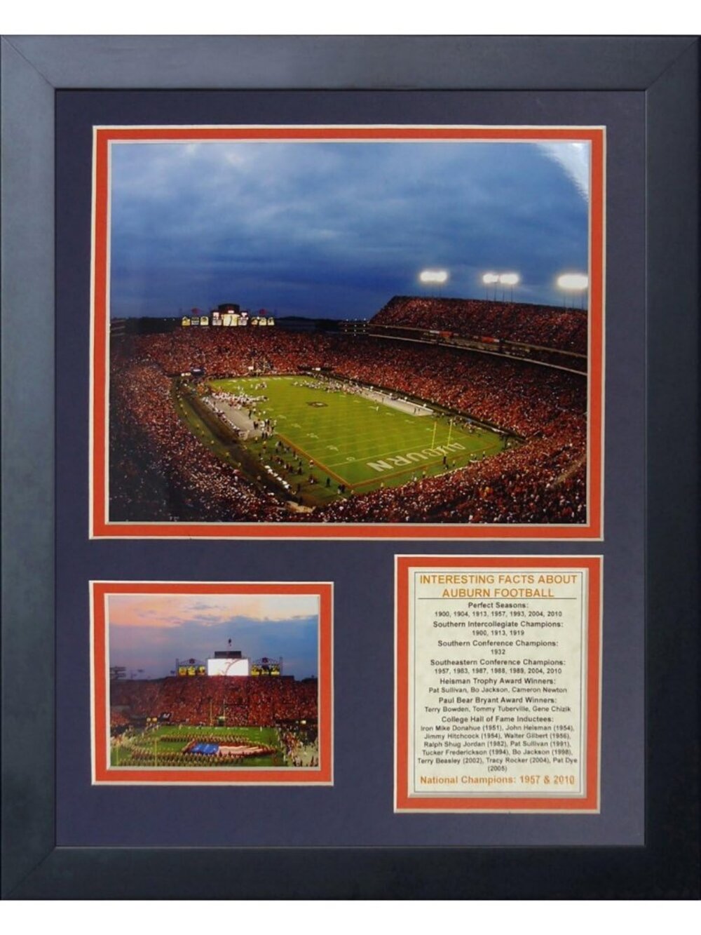 Auburn University Tigers Framed Photo Collage, 11x14 Inch Wall Art Decor